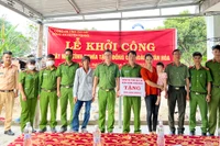 Công an huyện Kbang khởi công nhà tình nghĩa