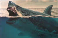 Hé lộ kích thước thực sự của siêu cá mập Megalodon: Con người chỉ bằng cái vây