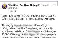 Xác minh thông tin 1 CSGT 'gạ tình' phụ nữ vi phạm giao thông