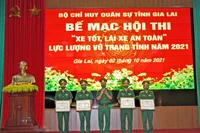 Bộ Chỉ huy Quân sự tỉnh Gia Lai: Bế mạc hội thi "Xe tốt, lái xe an toàn"