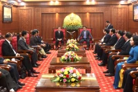 Thường trực Tỉnh ủy Gia Lai đón tiếp, làm việc với Đoàn đại biểu cấp cao tỉnh Salavan