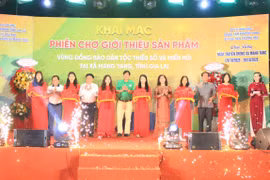 Khai mạc phiên chợ giới thiệu sản phẩm OCOP tại xã Mang Yang