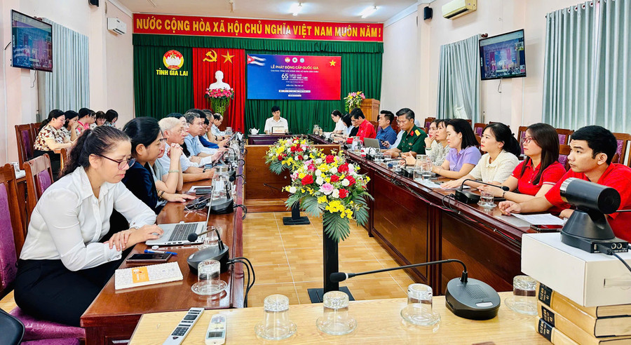 Quang cảnh Lễ phát động tại điểm cầu tỉnh Gia Lai. Ảnh: Trương Trang anh-2-toan-canh-diem-cau-tai-tinh-gia-lai.jpg