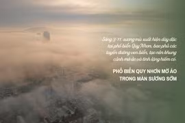 Phố biển Quy Nhơn quyến rũ trong màn sương mờ ảo