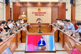 Các đại biểu tham dự Hội nghị hướng dẫn triển khai rà soát, chuẩn hóa toàn bộ thủ tục hành chính tại điểm cầu tỉnh Gia Lai. Ảnh: Thảo Khuy