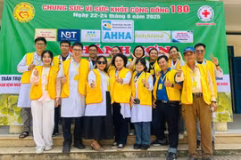 Đoàn tình nguyện của tỉnh Gia Lai. Ảnh: ĐVCC