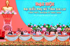 Đại hội đại biểu Phụ nữ tỉnh Gia Lai lần thứ I bước vào phiên làm việc thứ nhất.