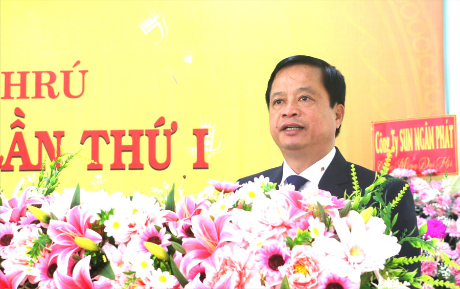 Phó Chủ tịch Thường trực UBND tỉnh Nguyễn Tuấn Thanh phát biểu chỉ đạo tại Đại hội. Ảnh: Quang Tấn pho-chu-tich-thuong-truc-ubnd-tinh-nguyen-tuan-thanh-phat-bieu-chi-dao-tai-dai-hoi-quang-tan.jpg