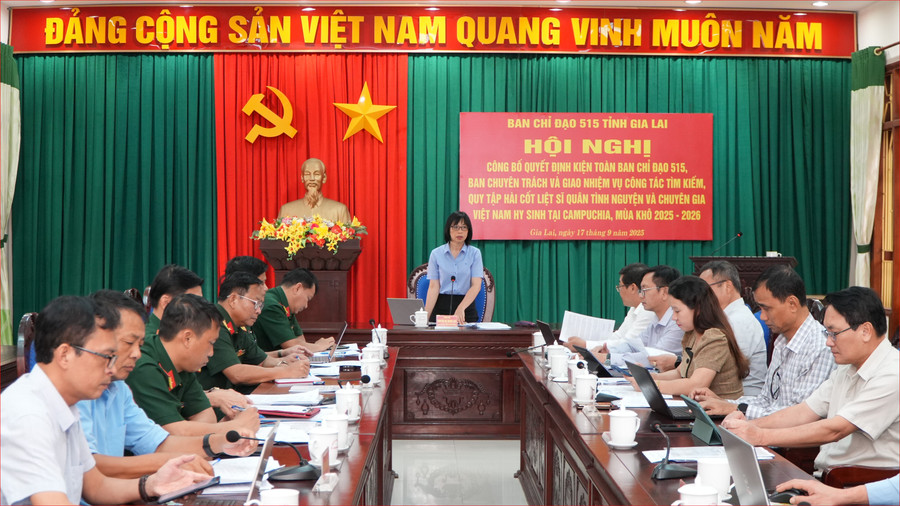 Phó Chủ tịch UBND tỉnh Nguyễn Thị Thanh Lịch-Trưởng Ban Chỉ đạo 515 tỉnh chủ trì hội nghị. Ảnh: M.Đ.D pho-chu-tich-ubnd-tinh-nguyen-thi-thanh-lich-chu-tri-hoi-nghi.jpg