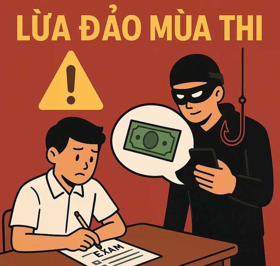 Cảnh báo lừa đảo mùa thi. Ảnh/Nguồn: giaoducthoidai.vn Cảnh báo lừa đảo mùa thi. Ảnh/Nguồn: giaoducthoidai.vn