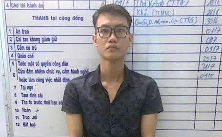 Đối tượng Nguyễn Quốc Toàn từng có 2 tiền án về tội lừa đảo và cướp giật tài sản. Ảnh: ĐVCC nguyen-quoc-toan-1.jpg