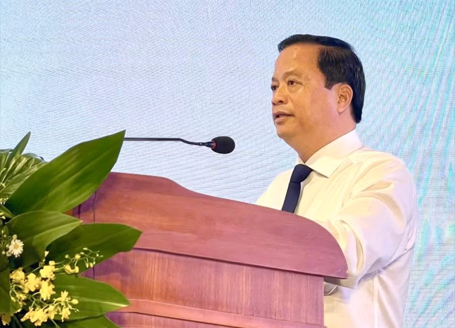 Ông Nguyễn Tuấn Thanh-Ủy viên Ban Thường vụ Tỉnh ủy, Phó Chủ tịch Thường trực UBND tỉnh Gia Lai phát biểu khai mạc Hội nghị. Ảnh: Vũ Thảo