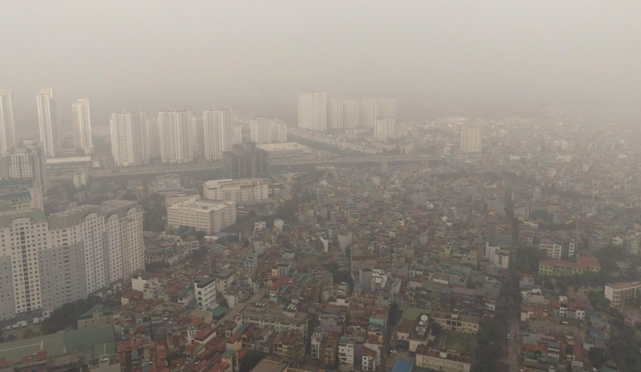 Đợt ô nhiễm không khí tại Hà Nội bắt đầu từ ngày 28-11 và kéo dài gần 1 tuần qua. Ảnh: VTCNews