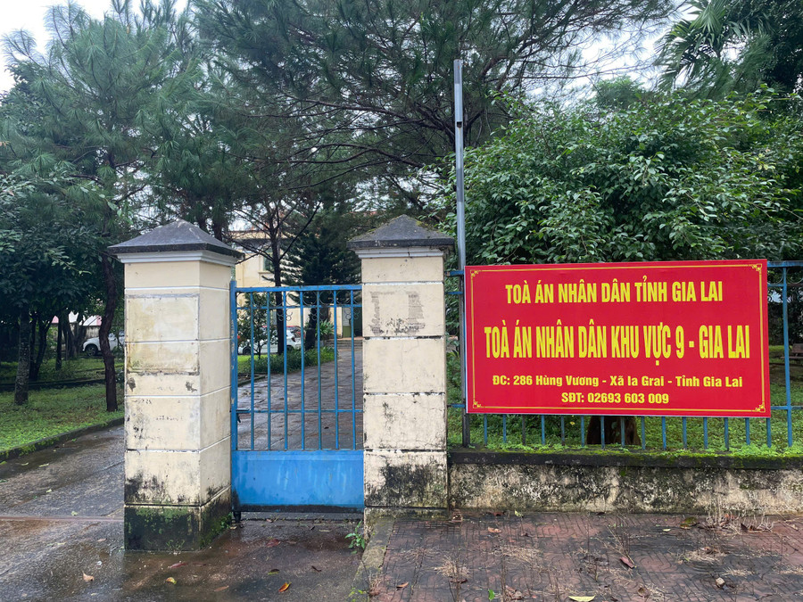 Trụ sở Tòa án nhân dân khu vực 9-Gia Lai nơi xét xử vụ án. Ảnh: Văn Ngọc z6852898816944-d9d1c3fd55b16e94e184c4fed87463c5.jpg