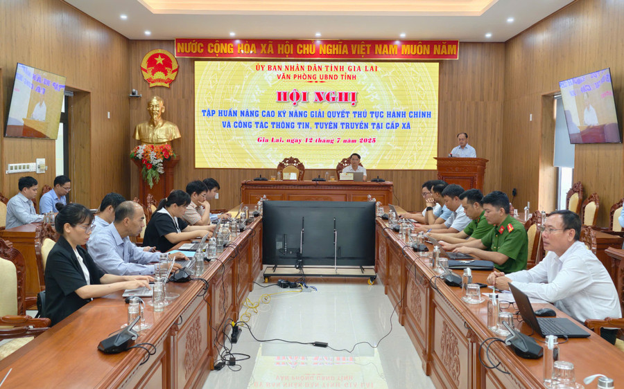 Quang cảnh hội nghị tập huấn tại điểm cầu trung tâm. Ảnh: Dũng Nhân anh-1-117-quang-canh-hoi-nghi.jpg