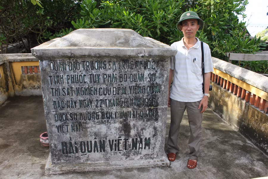 Mốc chủ quyền 1956 được bảo tồn trên đảo Nam Yết