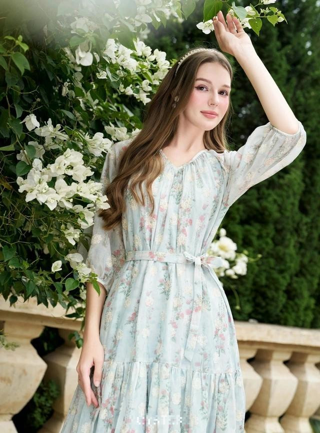 Thiết kế váy hoa tông màu xanh mint dịu mát, lãng mạn giúp &quot;tưới mát&quot; cho tâm hồn trong những ngày hè oi ả