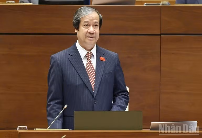 Bộ trưởng Giáo dục và Đào tạo Nguyễn Kim Sơn. (Ảnh: DUY LINH)