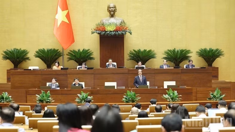 Bộ trưởng Giáo dục và Đào tạo Nguyễn Kim Sơn phát biểu. (Ảnh: DUY LINH)