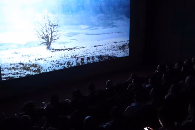 Phòng chiếu phim tại rạp Lê Độ kín chỗ ngồi khi chiếu các suất phim Hàn Quốc.