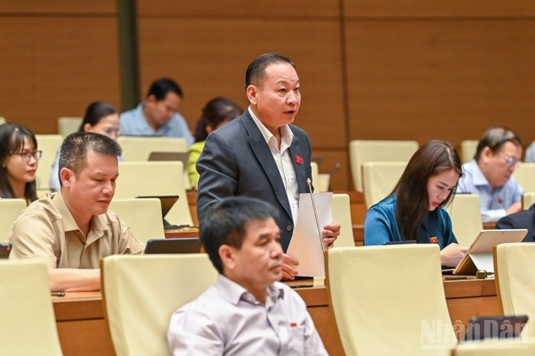 Đại biểu Tráng A Dương (Hà Giang) phát biểu. (Ảnh: DUY LINH) Đại biểu Tráng A Dương (Hà Giang) phát biểu. (Ảnh: DUY LINH)
