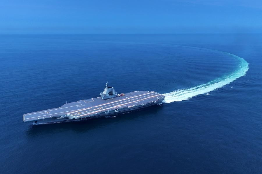 Tàu sân bay Phúc Kiến của Trung Quốc. Ảnh: Xinhua Tàu sân bay Phúc Kiến của Trung Quốc. Ảnh: Xinhua