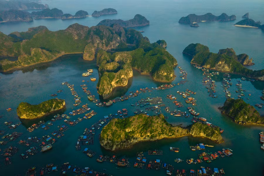 Nắng sớm trên biển Cát Hải