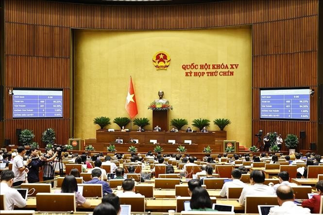 Quốc hội biểu quyết thông qua Luật Nhà giáo, sáng 16/6/2025. Ảnh: Doãn Tấn/TTXVN Quốc hội biểu quyết thông qua Luật Nhà giáo, sáng 16/6/2025. Ảnh: Doãn Tấn/TTXVN