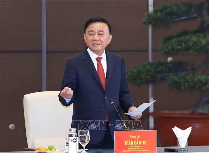 Thường trực Ban Bí thư Trần Cẩm Tú phát biểu chỉ đạo. Ảnh: TTXVN