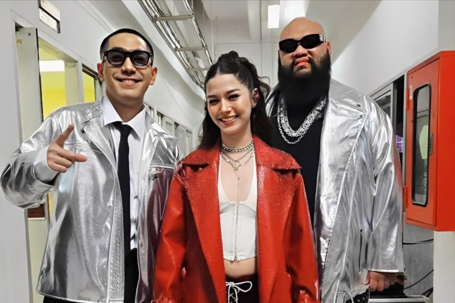 Violette Wautier và hai rapper Golf F.Hero, Twopee.