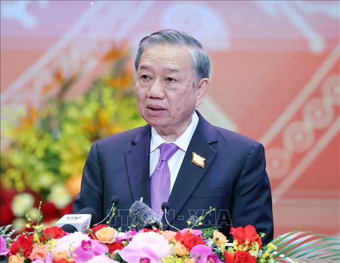 Tổng Bí thư Tô Lâm phát biểu tại Lễ kỷ niệm 80 năm thành lập Chính phủ. Ảnh: Thống Nhất/TTXVN Tổng Bí thư Tô Lâm phát biểu tại Lễ kỷ niệm 80 năm thành lập Chính phủ. Ảnh: Thống Nhất/TTXVN