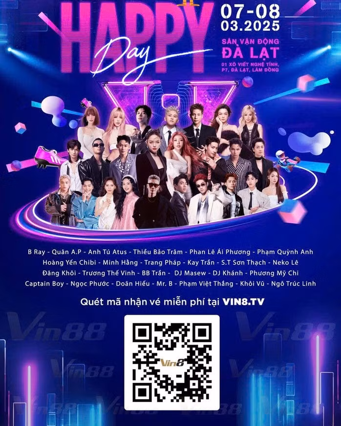 Happy Day Concert bị website cờ bạc sử dụng hình ảnh trái phép