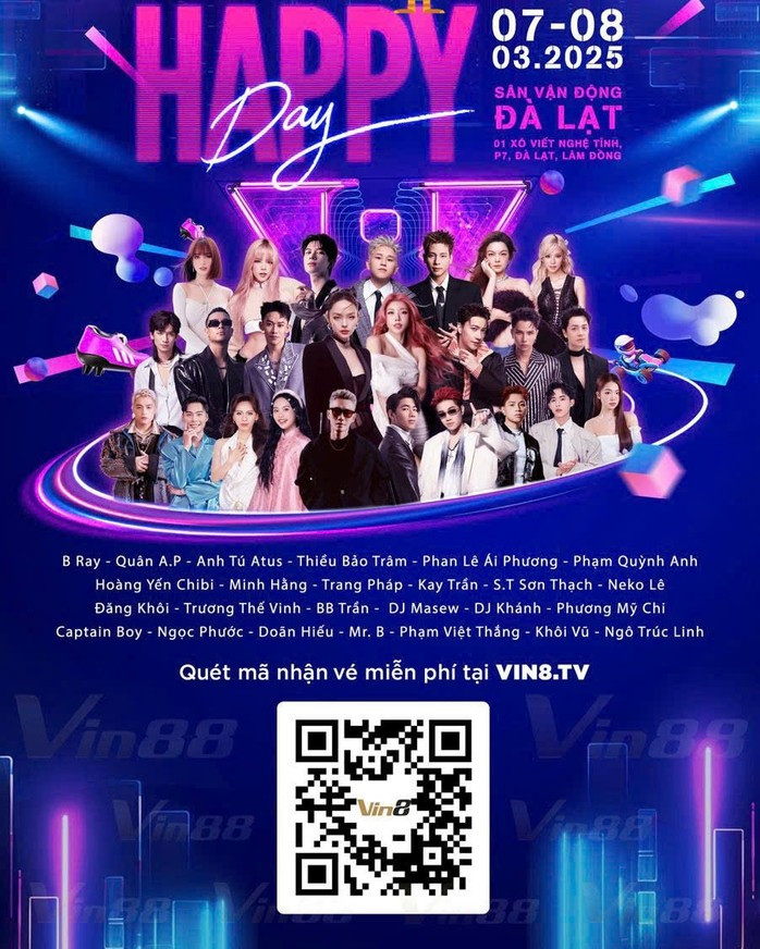 Happy Day Concert bị website cờ bạc sử dụng hình ảnh trái phép Happy Day Concert bị website cờ bạc sử dụng hình ảnh trái phép