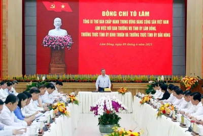 Tổng Bí thư Tô Lâm làm việc với các tỉnh Lâm Đồng, Bình Thuận, Đắk Nông