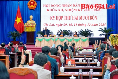 Kỳ họp thứ 24 HĐND tỉnh Gia Lai khóa XII: Thông qua các nghị quyết quan trọng phát triển kinh tế-xã hội 