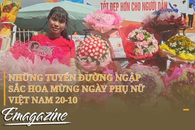 Những tuyến đường ngập sắc hoa mừng Ngày Phụ nữ Việt Nam 20-10