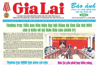 Báo Ảnh Gia Lai ngày 29-11-2024