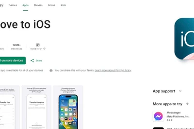 Ứng dụng Move to iOS vào top tải nhiều nhất Google Play