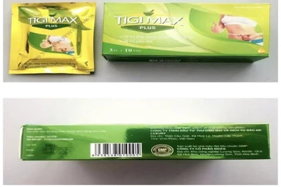 Phát hiện viên uống giảm cân cấp tốc TIGI MAX PLUS chứa chất cấm