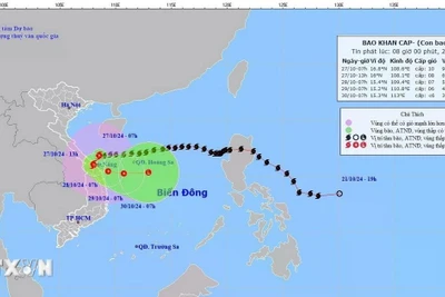 Bão số 6 trên vùng biển Quảng Trị đến Quảng Nam, gió mạnh cấp 9-10, giật cấp 12