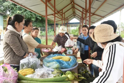 Rộn ràng chợ phiên Đăk Rơ Wa