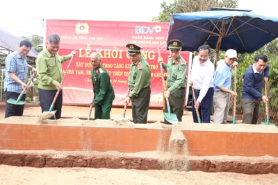 Công an tỉnh Gia Lai khởi công xây 3 nhà ở cho hộ dân có hoàn cảnh khó khăn