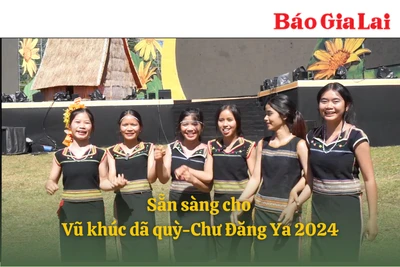 Sẵn sàng cho Chương trình nghệ thuật "Vũ khúc Dã quỳ-Chư Đăng Ya 2024"