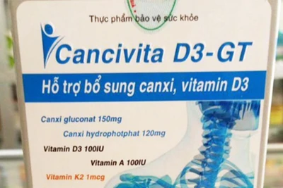Thu hồi 2 lô thực phẩm chức năng bổ sung canxi, D3 của Công ty Hương Hoàng