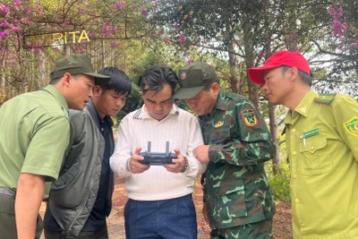Dùng Flycam để kiểm tra rừng và trật tự xây dựng trên địa bàn Đà Lạt