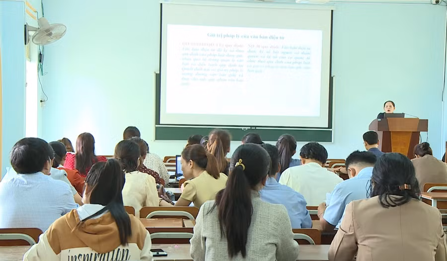 Quang cảnh lớp tập huấn. Ảnh: Sơn Trung