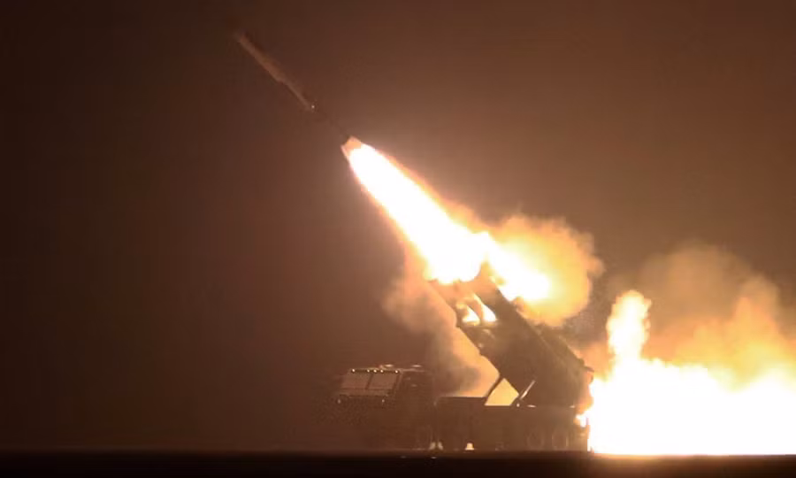 Triều Tiên phóng thử nghiệm tên lửa hành trình hồi tháng 2/2023. Ảnh: KCNA