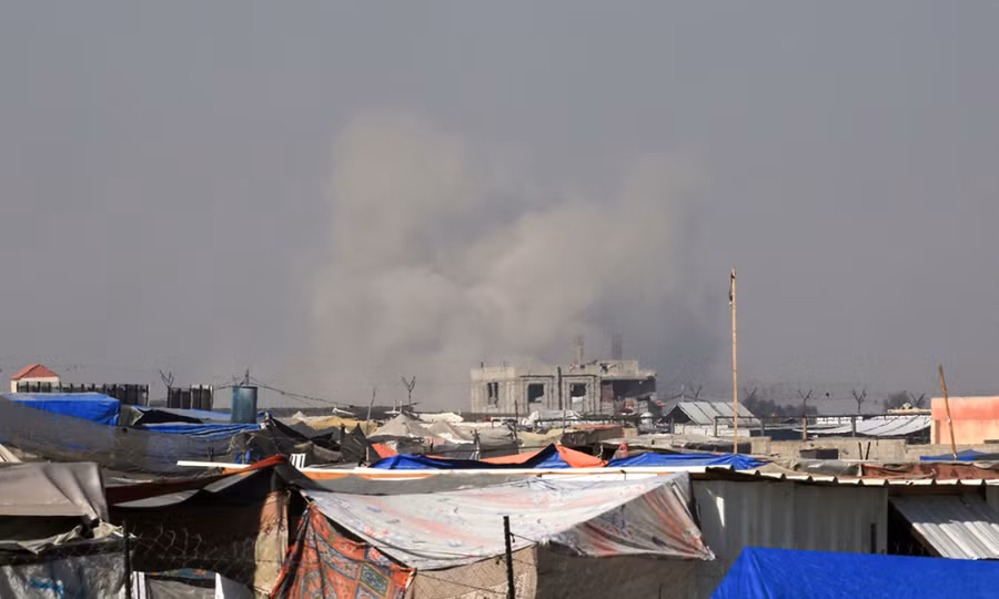 Hình ảnh Israel tập kích vào Gaza ngày 21/6. Ảnh: AFP