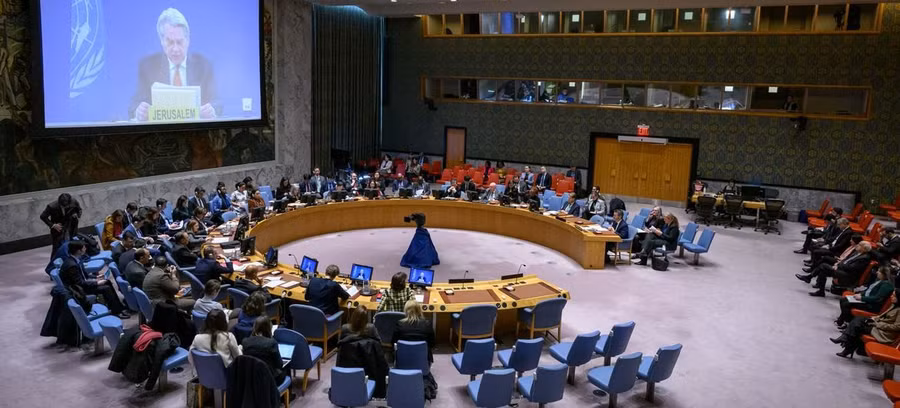 Hội đồng bảo an LHQ họp về Dải Gaza. Ảnh: UN News
