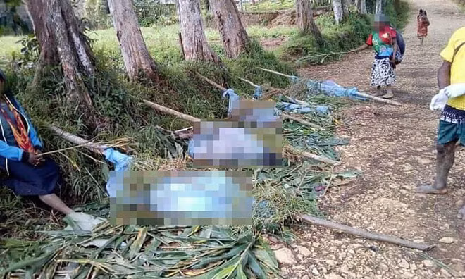 Hình ảnh một vụ thảm sát ở Papua New Giune năm 2019. Ảnh: Facebook/Pills Pimua Kolo